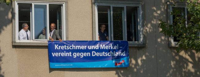 AfD-Fraktion Sachsen sorgt mit gelungenem Anti-Merkel-Protest für Aufsehen