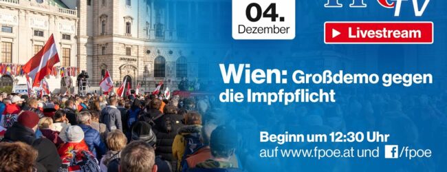 Neue Großkundgebung in Wien: „Die türkis-grüne Regierung ist am Ende!“