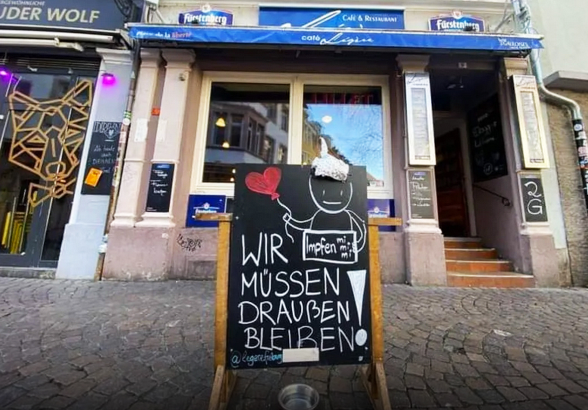 Freiburger Café "Legere" hetzt gegen Ungeimpfte: „Wir müssen draußen bleiben“