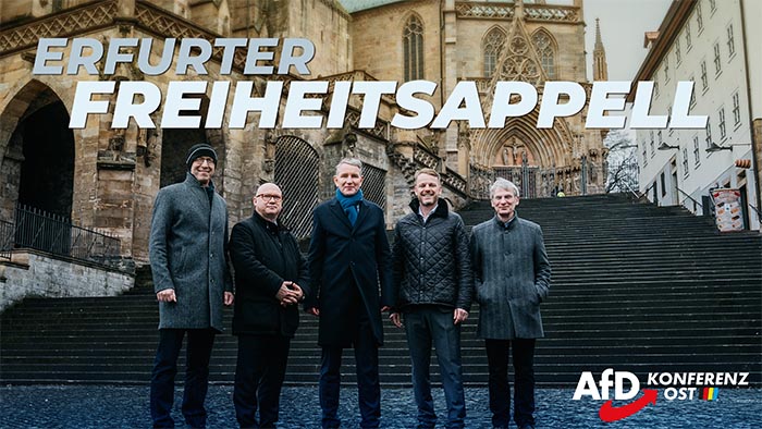 Erfurter Freiheitsappell: Mitteldeutsche AfD-Fraktionschefs fordern Ende der Corona-Willkür