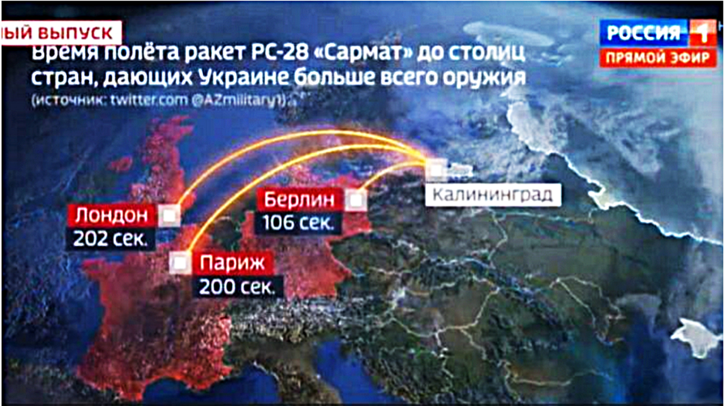 Russisches Staatsfernsehen über Atomschläge gegen den Westen. „Sie verstehen es anders nicht!“
