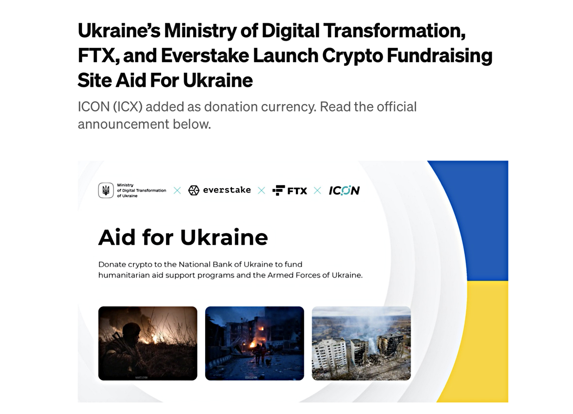 Trotz an der Krypto-Börse versenkter Hilfsgelder-Millionen: Weiter bedingungslose Ukraine-Unterstützung